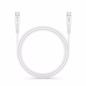Kaapeli USB C - USB C Forcell F-Energy QC4.0 PD 5A 100W Silicone 1 m C347 valkoinen