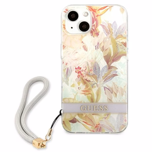 Guess GUHCP13SHFLSU iPhone 13 mini 5.4" violetti/violetti kovakotelo Kukkahihna