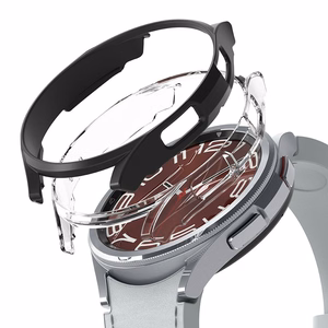 Ringke Slim 2-pack Suojakuori Samsung Galaxy Watch 6 Classic 43mm:lle - Musta ja Läpinäkyvä