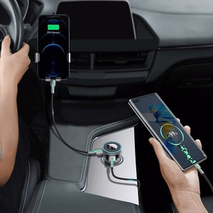 Auton laturi + FM-lähetin BASEUS (CCLH-01) (2xUSB bluetooth 3.4A) musta