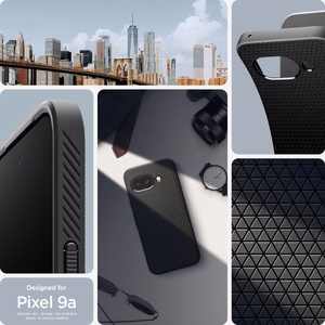 Spigen Liquid Air Suojakuori Google Pixel 9A:lle - matta musta