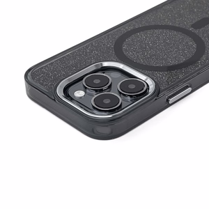 Glitter Suojakuori MagSafe iPhone 16 Plus:lle - musta glitterillä