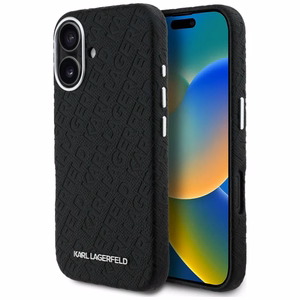 Karl Lagerfeld FW Stamped Karl MagSafe Suojakuori iPhone 16 - musta