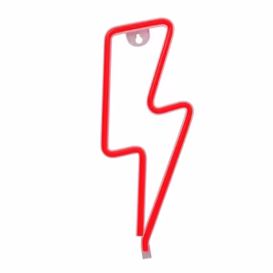 Forever Light Neon LED Light Bolt Red Battery + USB FLNE06