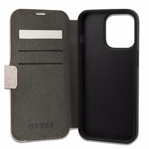 Guess GUBKP13X4GMGPI iPhone 13 Pro Max 6.7" Vaaleanpunainen/Vaaleanpunainen Lompakkokuori 4G Big Metal Logo