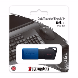 Kingston DataTraveler Exodia M DTXM USB-muisti 64 GB, sininen
