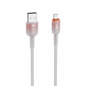 Kaapeli USB A - Lightning Forcell F-Energy 2.4A 12W Gradient 1 m C353 valkoinen