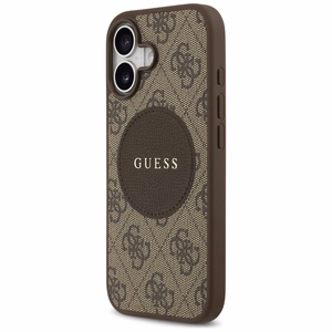 Guess 4G Circle Classic Logo MagSafe Suojakuori iPhone 17:lle - ruskea