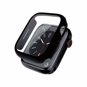 Crong Hybrid Watch Case suojakuori integroidulla lasilla Apple Watch 41 mm -kellolle, musta