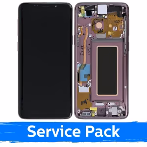 LCD-näyttö yhteensopiva Samsung G960 S9 kehyksellä / violetti / (Service Pack)
