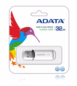 ADATA 32GB C906 USB-muistitikku USB Type-A 2.0 valkoinen