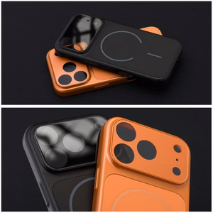 Suojakuori iPhone 17 AIR:lle Make 17 yhteensopiva MagSafen kanssa oranssi