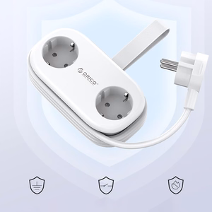 Orico AP3 20W GaN 5in1 jatkojohto 2x AC + 2x USB-A + 1x USB-C - valkoinen