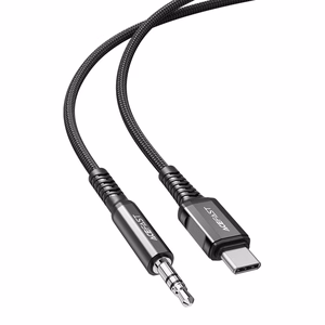 Acefast äänikaapeli USB-C 3.5mm Mini Jack (uros) 1.2m AUX musta