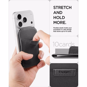 Spigen Slim Fold S314-4 MagSafe-magneettikorttikotelo puhelimelle – musta