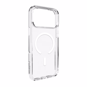 Puro Lite Mag TPU+PC suojakuori MagSafe-yhteensopiva iPhone 17 Pro:lle - läpinäkyvä valkoisella renkaalla