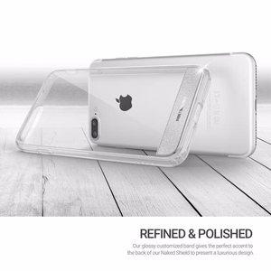 Obliq Naked Shield -suojakuori iPhone 8 Plus- / 7 Plus -puhelimelle, läpinäkyvä