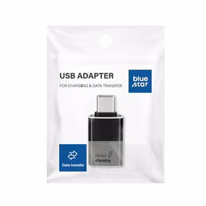 Adapter USB-A 3.0 to Type-C Blue Star - black