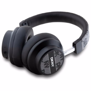 DKNY Checkered Pattern wireless on-ear Bluetooth 5.3 headphones, black
