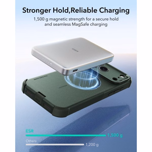 ESR Cyber Tough MagSafe -suojakuori iPhone 18 Pro Max / 17 Pro Max -malleille, vihreä