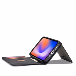 Magneettikorttikotelo iPhone 12 Pro Kotelo kortti lompakko kortin haltija Musta