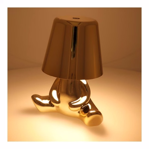 Pöytälamppu yöpöydälle GOLD MAN Art Deco istuva (versio 7) MLTL