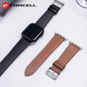 Hihna Apple Watch:lle Forcell F-Design FA20 reikänahka ekologinen 38 / 40 / 41 mm ruskea