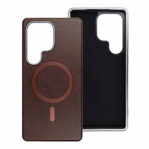 Kuori Samsung A57:lle Gentleman Mag Cover yhteensopiva MagSafe:n kanssa ruskea