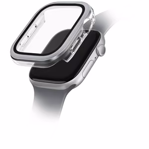Uniq Voute Karkaistu Lasi Suojakuori Apple Watch 10 46 mm:lle - Hopeinen