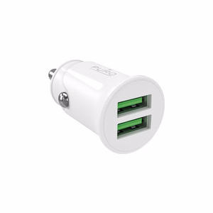 Puro Pro Lite auton laturi 2x USB-A 10W - Valkoinen