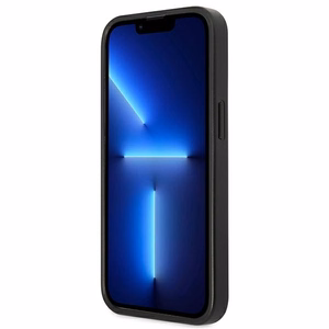 Guess Saffiano 4G Small Metal Logo suojakuori iPhone 13 Pro / 13 6.1":lle - musta