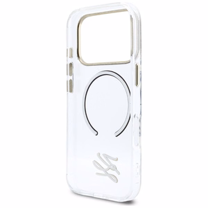 Karl Lagerfeld IML KL Script Logo MagSafe Suojakuori iPhone 17 Pro Maxille - Läpinäkyvä
