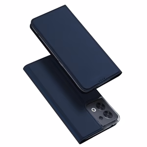 Dux Ducis Skin Pro tapauksessa Oppo Reno 8 flip kansi kortti lompakko lompakko jalusta sininen sininen