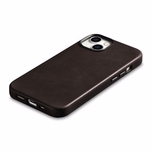 iCarer Öljyvaha Premium Nahkakotelo iPhone 14 Plus Magneettinen nahkakotelo MagSafe ruskea (WMI14220703-BN)