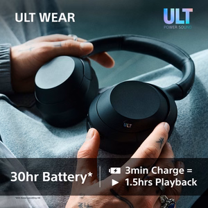 Sony ULT WEAR – langattomat Bluetooth-kuulokkeet ULT POWER SOUND -äänellä, syvällä bassolla, melunvaimennuksella ja jopa 30 h akulla