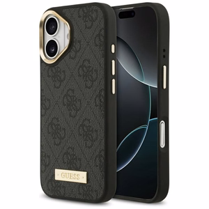 Guess 4G Logo Plate MagSafe -suojakuori iPhone 17 - musta
