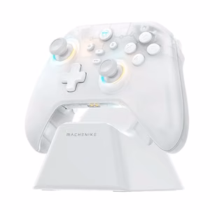 Machenike G3 V2 wireless game controller with charging station - white