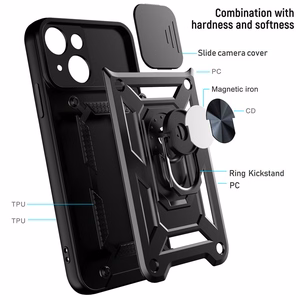 Slide Camera Armor Suojakuori Oppo A59:lle - musta