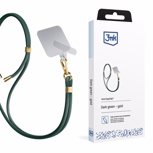 3mk EasyClip puhelimen kaulahihna, tummanvihreä (kultaiset osat)