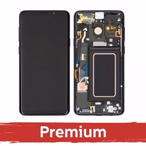 LCD Display Compatible with Samsung G965 S9 Plus with frame / midnight black / OEM