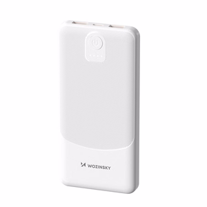 Wozinsky Wpower WPBBK-3 10000 mAh 10W varavirtalähde, 2x USB-A 2A, valkoinen