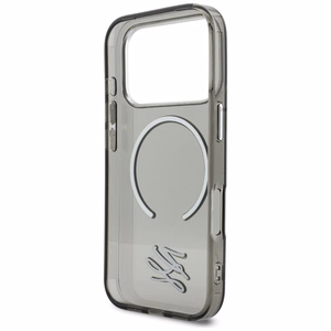 Karl Lagerfeld IML KL Script Logo MagSafe Suojakuori iPhone 17 Pro Maxille - Musta