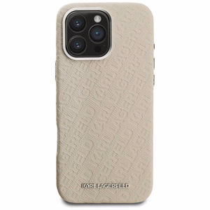 Karl Lagerfeld FW Stamped Karl MagSafe Suojakuori iPhone 16 Pro Max - beige