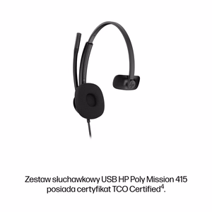 HP Poly Mission 415 USB langallinen kuulokemikrofoni