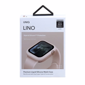 Uniq Lino kotelo Apple Watch 4 / 5 / 6 / SE 44mm - vaaleanpunainen