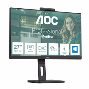 AOC Q27P3CW tietokonenäyttö 68,6 cm (27") 2560 x 1440 pikseliä Quad HD LED musta