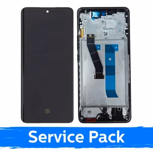 LCD-näyttö, yhteensopiva Xiaomi Redmi Note 15 4G -mallin kanssa (EU-versio), musta, kehyksellä (huoltopaketti)