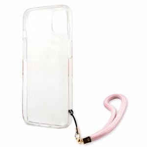 Guess GUHCP13MKCABPI iPhone 13 6.1" vaaleanpunainen/vaaleanpunainen kovakotelo Camo hihnamallisto