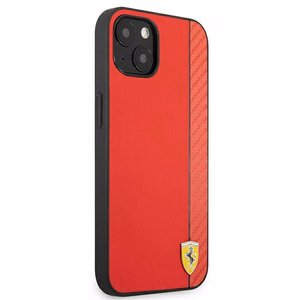Ferrari FESAXHCP13SRE iPhone 13 mini 5.4" punainen/punainen kovakotelo On Track Carbon Stripe