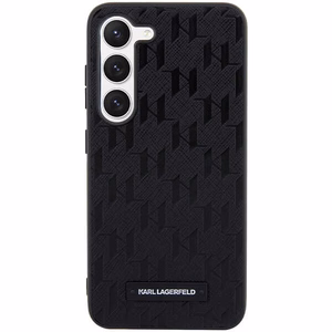 Karl Lagerfeld Saffiano Mono Metal Logo Suojakuori Samsung Galaxy S24:lle - musta